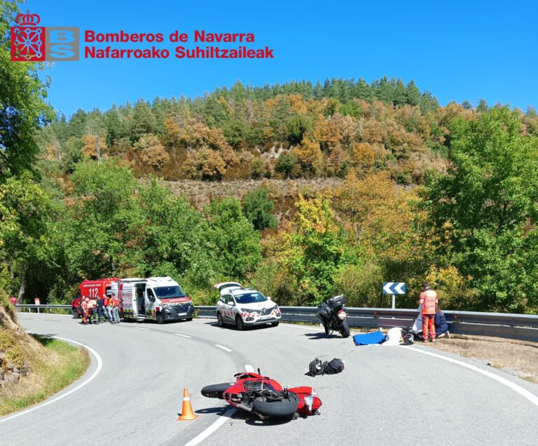 Dos motoristas heridos tras una colisión en Jaurrieta