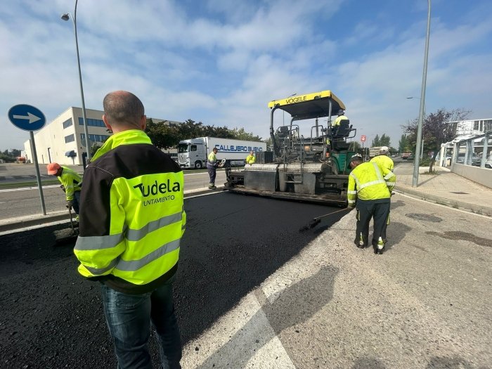 Tudela inicia una nueva semana de asfaltado con obras en sus calles y polígonos industriales