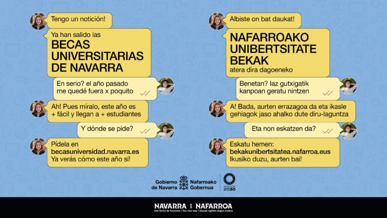 Navarra destina 3,3 millones a las becas universitarias del curso 2026-2027