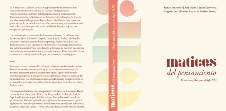 El Gobierno de Navarra publica un libro sobre cinco grandes ensayistas vinculados a la Comunidad Foral